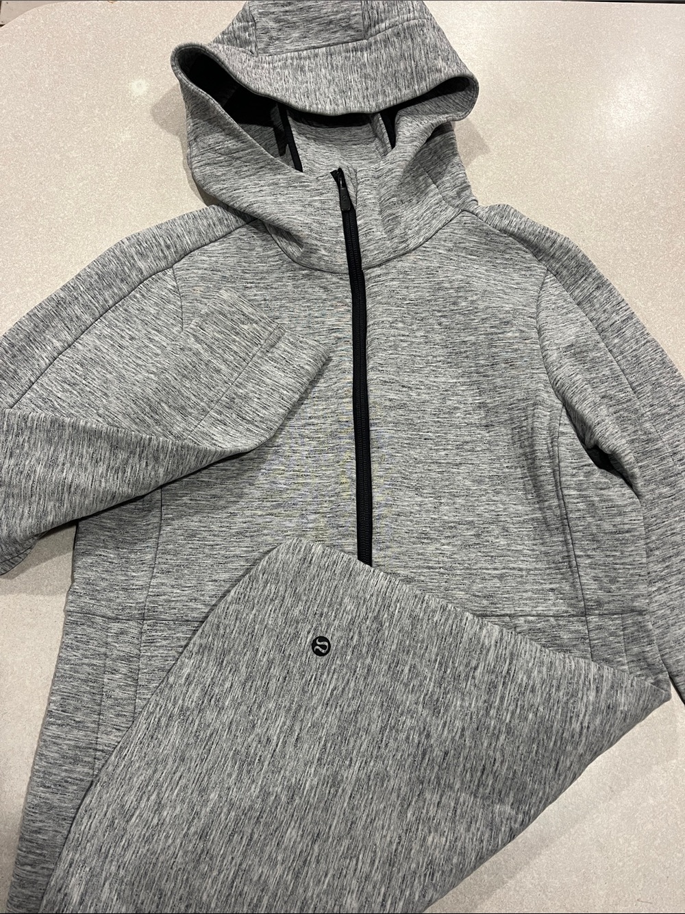 Lululemon Heather Gray Hooded Zip Jacket